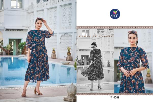 Vitara Bentley Designer Wear Georgette Kurti Collection